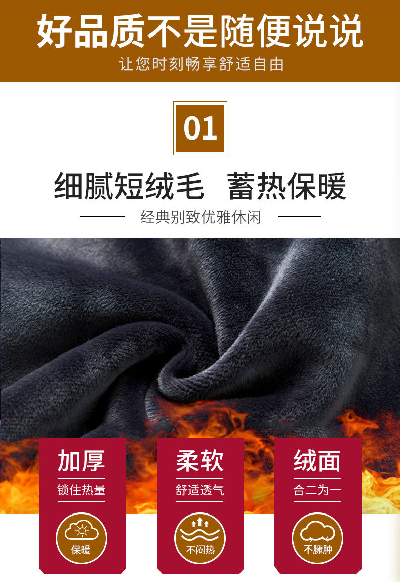 男士加绒加厚款 休闲衬衣领针织衫 图3