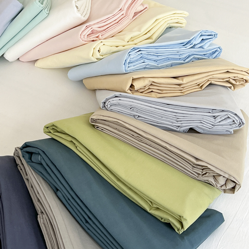 New in pure color water wash cotton sheet single student dorm 1 5 m 1 8 m double for single summer