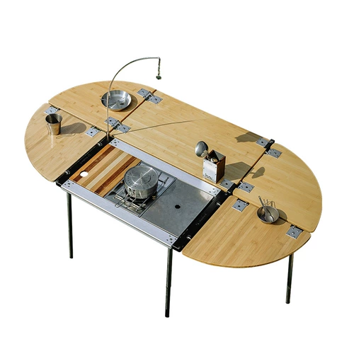 Xidengle Igt Table Mobile Kitchen Set Camping Camping Stagging Tabling, чтобы адаптироваться к домашнему кулинарному столу Curefeng Courtyard