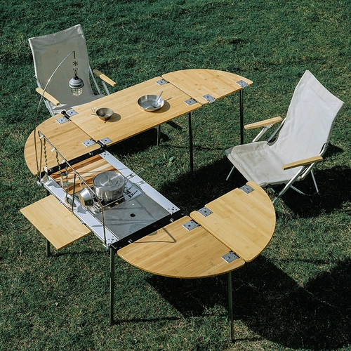 Xidengle Igt Table Mobile Kitchen Set Camping Camping Stagging Tabling, чтобы адаптироваться к домашнему кулинарному столу Curefeng Courtyard