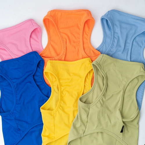 Многоцветный ледяной шелковый жилет с собаками в летнем лабрадоре Золотая кумулята