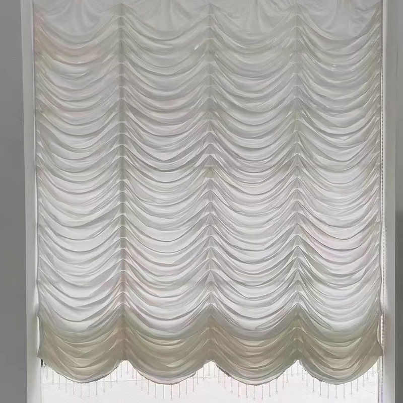 Handmade Austrian Adjustable Water Wave Curtains for Home Use, Roman Blinds Handmade Austrian Adjustable Water Wave Curtains for Home Use, Roman Blinds