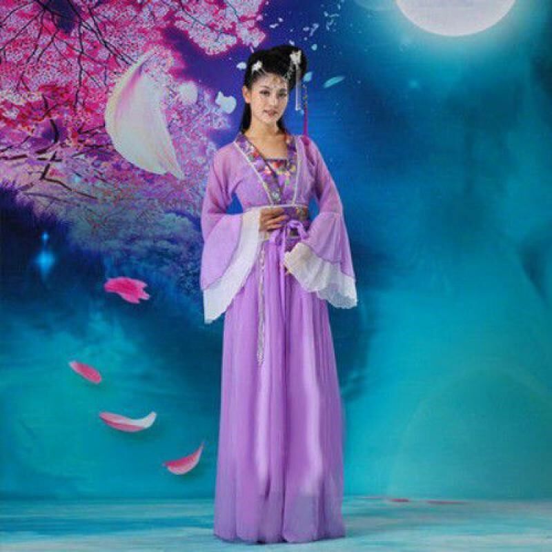 New Hanfu women's ancient costume costumes adult seven Tang costumes princess opera costumes guzheng costumes