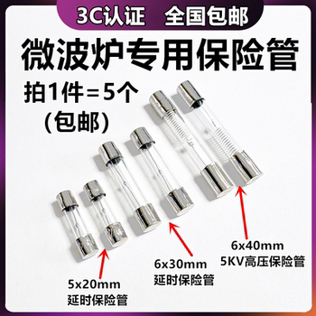 Microwave Oven Fuse Tube T8Al250V T10Al250V 5Kv 0.7A0.65 Universal for Galanz and Midea