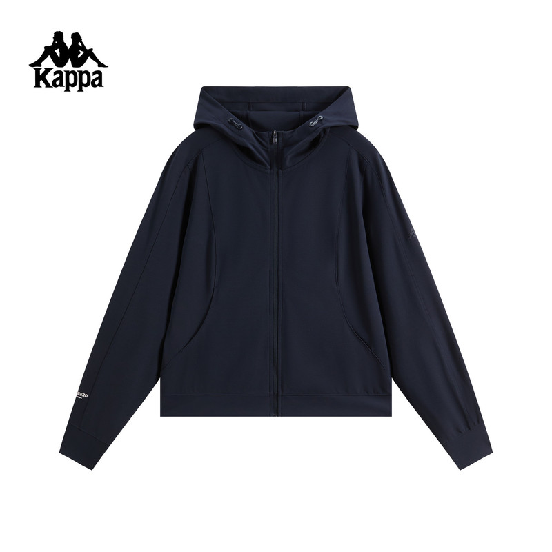 Kappa Back-To-Back Hooded Jacket for Women 2026 New Cool Knit Cardigan Casual Sports Top Trendy
