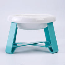 Pet cat bowl ceramic iron frame shallow bowl ins wind neck guard tall dog smooth eating basin fairy bowl manufacturer