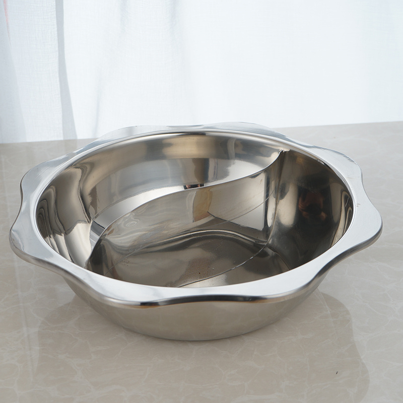 Thickened stainless steel mandarin duck pot hot pot basin Induction Cookpot universal hot pot pan anise pot Home Boiling Hot Pot-Taobao