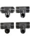 Hydraulic Metric Wire Tee M16 18 22*1.5A C D H Flat-out Pointed Horn Carbon Steel Joint