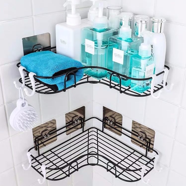 (Perforated-free no marks) Bathrooms Bathroom Makeup room Racks Kitchen Shelve Tripod Toilet BATHROOM CONTAINING DECK
