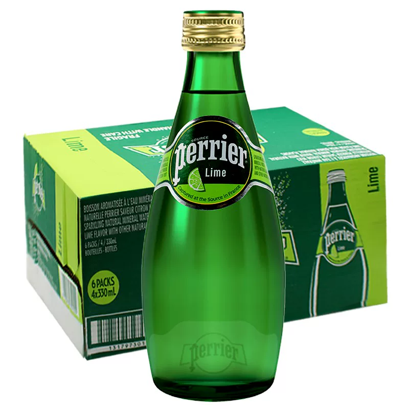 Перье французский Perrier лимон лайм оригинальная минеральная газированная вода в стекле 330 мл/500 мл
