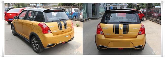 Suzuki Swift nguyên bản cánh gió phía trên cánh gió cố định cánh gió đuôi xe sơn kim loại Phụ tùng sửa đổi Swift - Sopida trên