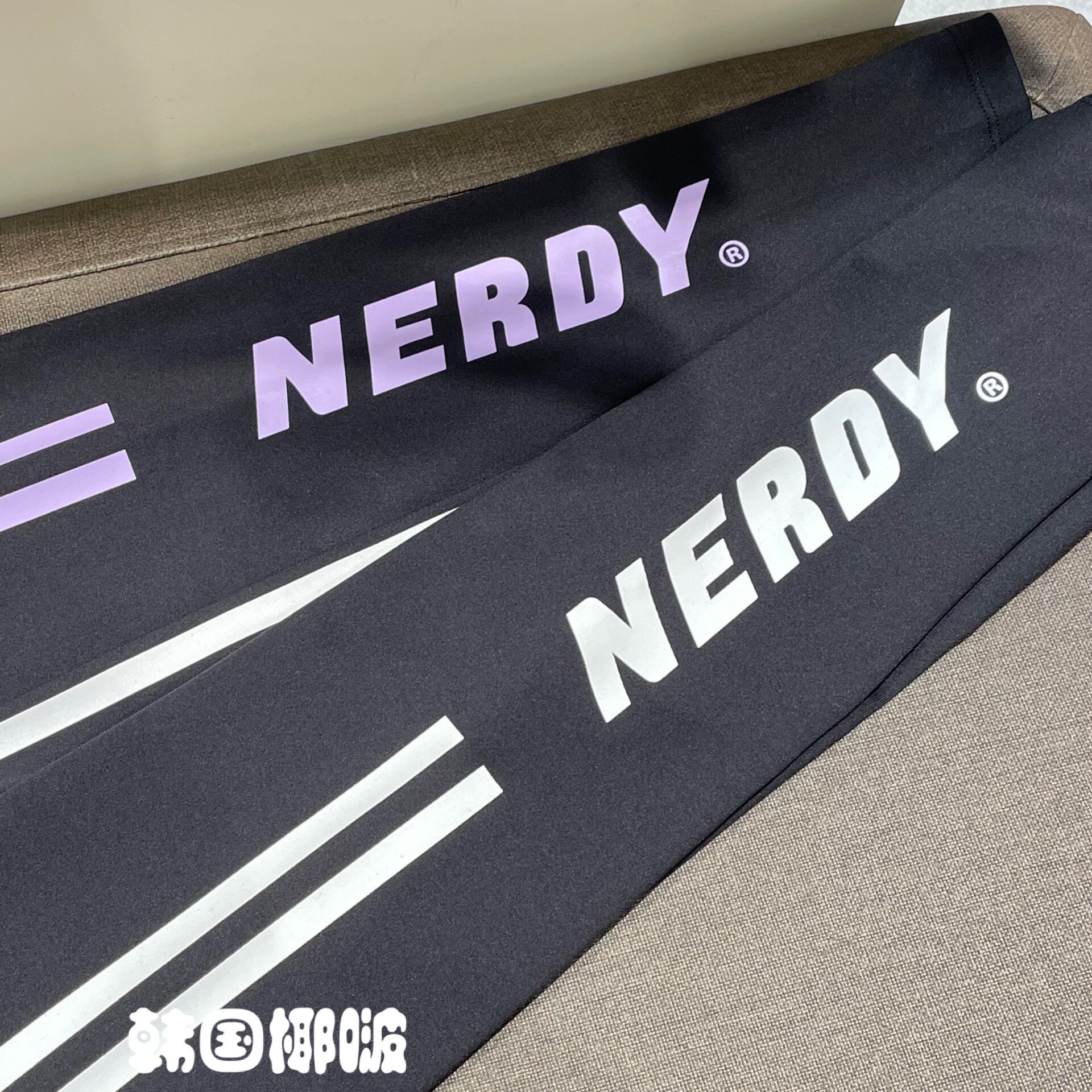 (time-limited special price) Korean Coconut Pop Nerdy Direct Mail Double Bar Logo Letters of Inner Lap Pants