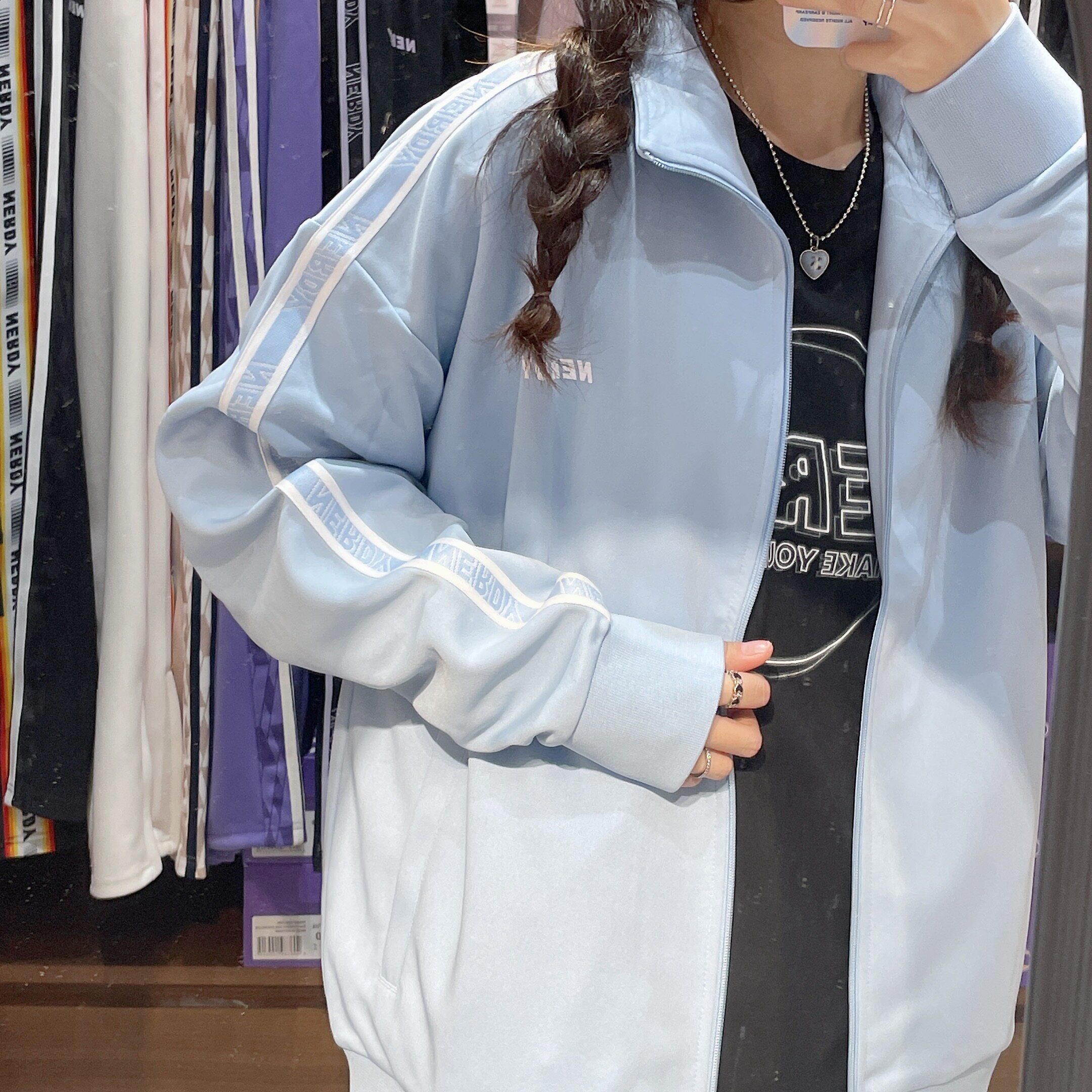 (Fracture special price) Korean Coconut Pop Nerdy Straight Mail 21 Fall New Macaron Strings Necklace Kit