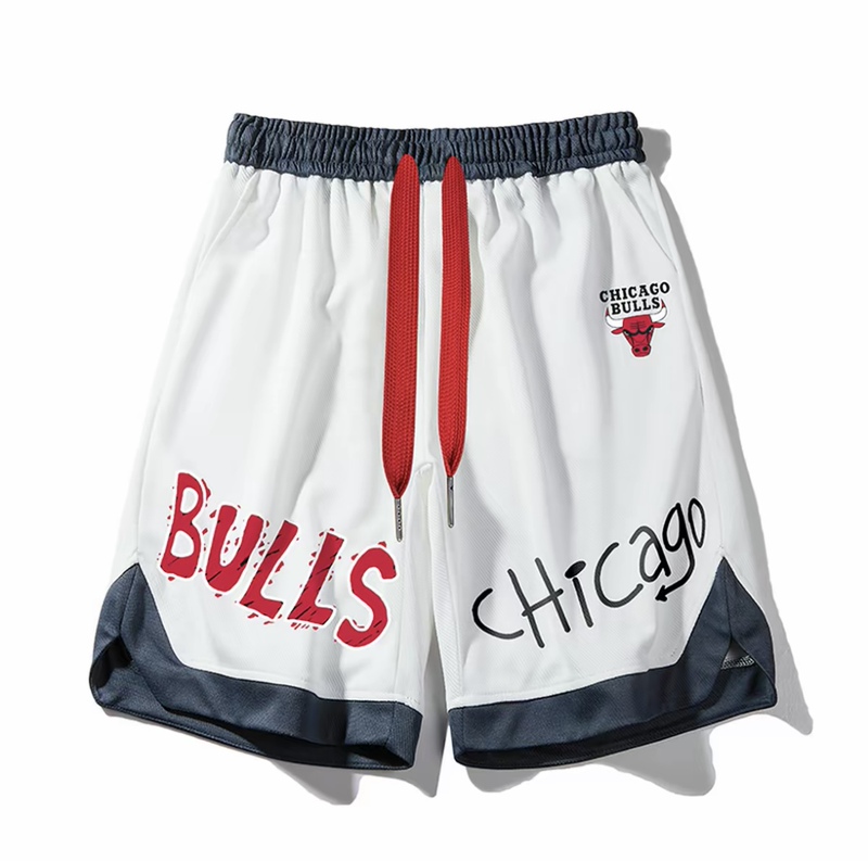 Summer New Basketball Shorts Bulls Lakers Warriors Loose Breathable American-Style Printed Quick-Drying Five-Point Shorts for Men