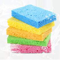 Household wood pulp cotton absorbent not easy to stick to oil cleaning cloth kitchen dishwashing cleaning sponge cleaning pan dishwashing cloth