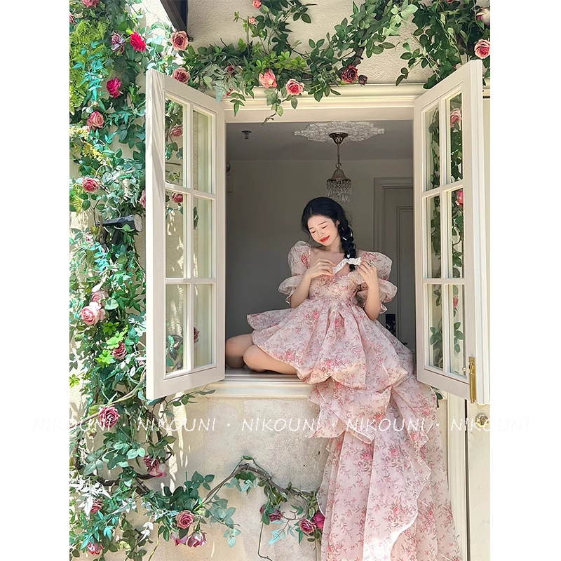 Runaway Princess Dress with a High-End Feel, Tailored Gown with a Unique Fairy-Like Aura, Disney-Inspired Outfit, Birthday Puffy Dress