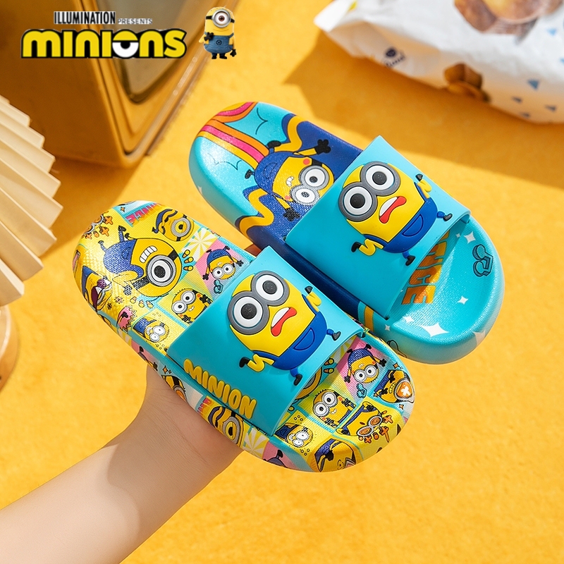 Minions Children's Slippers Indoor Summer Cartoon Home Non-Slip 2026 New Model Parent-Child Boys Girls Sandals