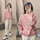 Wine red new style 2022 hot style fashion foreign style small half-high collar thickened sweater women's autumn and winter fleece top