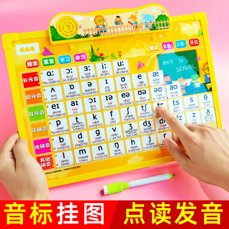 English phonetic pronunciation audio wall chart 48 international English spelling rules and natural learning artifact three-dimensional