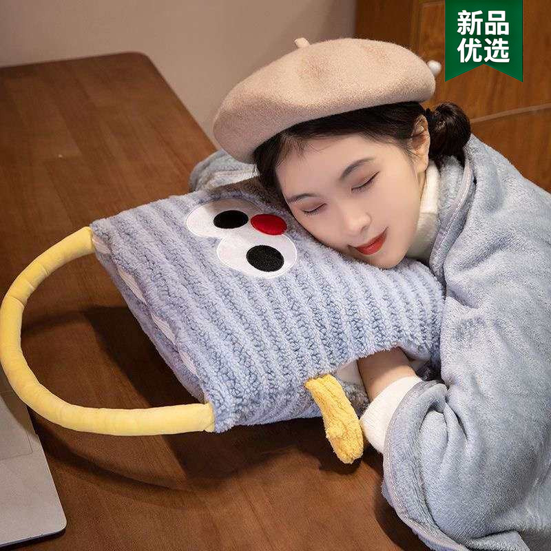 Portable Pillow and Blanket Combo, Two-In-One Office Nap Blanket, Car Blanket, Pillow, Cushion, Portable
