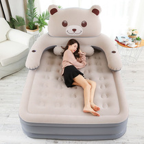 Single inflatable bed double thickened folding bed cartoon heightened inflatable bed lunch break bed home bedroom simple bed