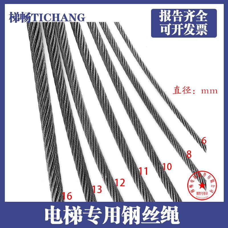 Elevator Special Wire Rope 10mm Tractor Host Hemp Core Speed Limiter Wire Rope 6 8 1213 Lift Accessories