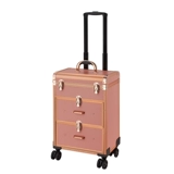 箱得美 Металлический вместительный и большой набор маникюрных инструментов для маникюра, косметическая универсальная система хранения, чемодан на колесиках, трехслойная вуаль