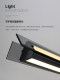 Italian Minimalist Restaurant Chandelier, Modern Minimalist Dining Table, Island Bar, Light Luxury, High-End Feel, Linear Glass Lamp
