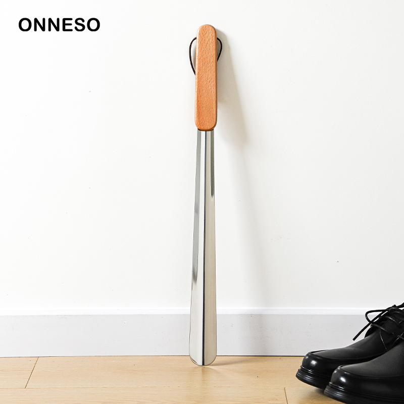 Wangshe ステンレス製シューホーン ロングハンドル 家庭用 ハイヒール シューホーン ホテル 高級 メタル シューホーン アーティファクト シューホーン