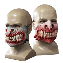 Mask Halloween Halloween 2021 New products Zombie teeth Half face mask Variant Horror Mask