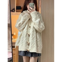 Small soft waxy sweater coat womens autumn and winter high-end super good-looking top gentle sweater sweet knitted cardigan