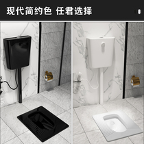 Black squat toilet Large size toilet Household squat pit urinal deodorant squat toilet sensor water tank complete set