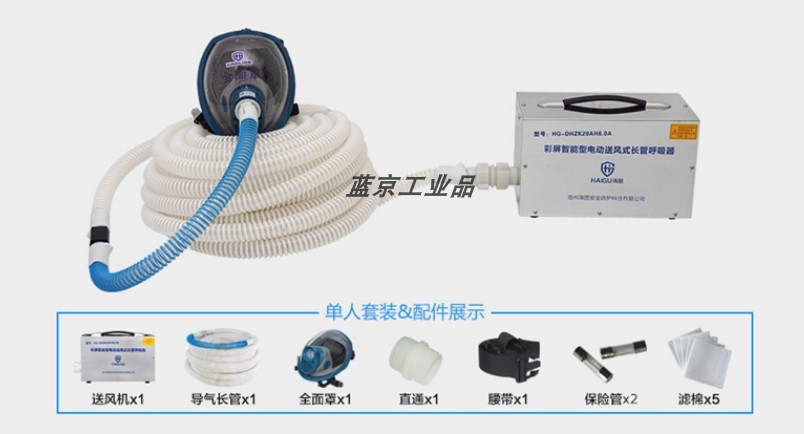 Haigu HGDHZK12AH30A intelligent respirator multi-person full-face mask electric air-supplied long-tube respirator