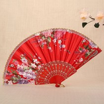 Silk cloth fan ancient wind fan Cheongsam fan fan female fan Net red fan gift fan