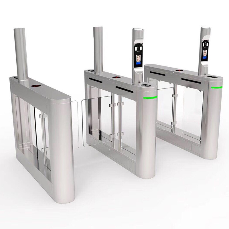 Temperature measurement and face recognition gate Pedestrian access control health green code office building speed gate gym small swing gate