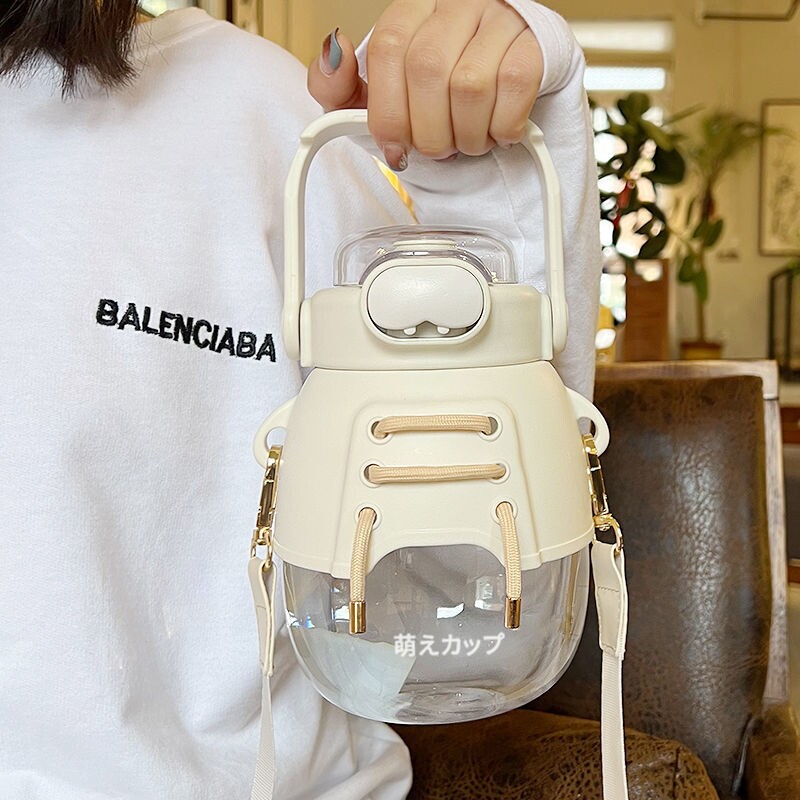 Drinking Water Cup Women Fashion Work Girls Big Capacity Sports New High Face Value Straws Kettle Outdoor Summer