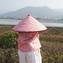 Picking tea leaves hat Tian Garden farmers large along the rain-proof shawl bamboo weaving straw hat Summer outdoor labor cover sunscreen