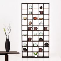 Teapot lattice cabinet tea cup holder high-grade tea set Cabinet rack teapot holder dust-proof Bogo shelf light luxury modern