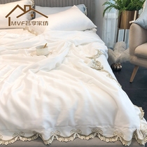 MVF light and luxurious pure colour lace lace floral lace summer by four sets of 80 bifacial sky silk cool and cold.