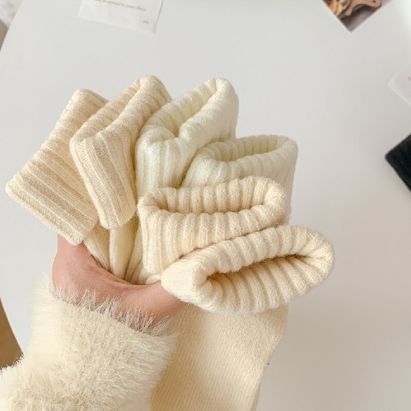 Autumn Winter New Products Socks Women's Day Department Ladies Wool Socks Chauga College Wind cream Department Piles Socks Winter Warm-Taobao