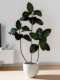 Large Artificial Plant Black Rubber Tree Indoor Fake Green Plant Potted Landscape Bionic Home Floor Decoration