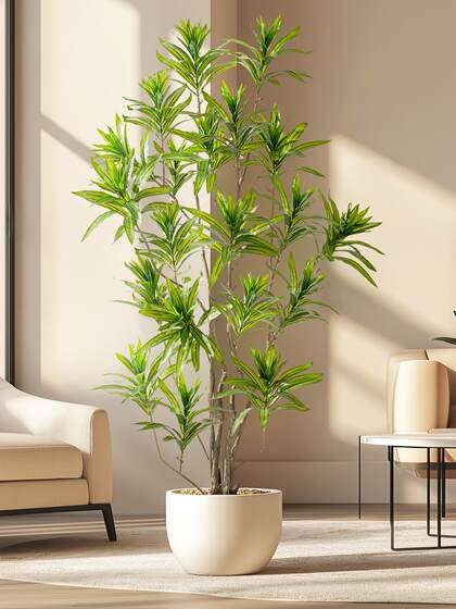 Large Artificial Plant Lily Bamboo Potted Indoor Fake Tree Bionic Green Plant Home Floor Decoration Living Room High-End Feel