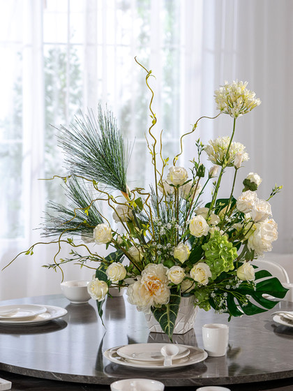 High-End Artificial Flower Arrangements, Fake Flowers, Plastic Floral Decorations, Indoor Dining Table, Bionic Home Dried Flowers, Floral Ornaments