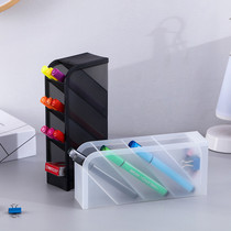 Office pen holder oblique plug-in multi-functional stationery pen holder storage box extra large capacity makeup brush students and children