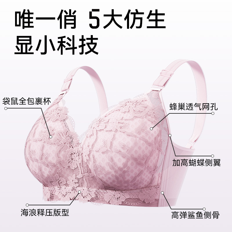 The only pretty Han Shaowen underwear for eldest daughter, 2002  big-breasted, small bra for women with side breasts, full cup, thin style