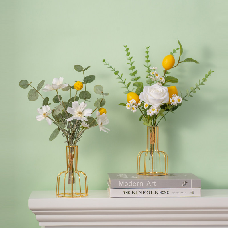 Light lavish floral swing pieces Living room Fake Flowers Simulation Flowers Furnishing Table Flowers Pendulum Flowers Nordic Ins Air-dried Flower Decorations