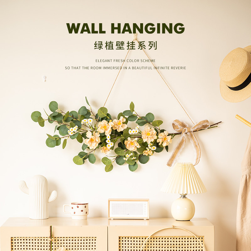 Melcoln wall hangs dry flower hanging wall hanging simulation fake flower interior decoration garden creative wall hanging wall