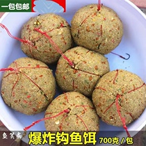 Reservoir lake wild fishing big carp grass carp herring bait silver carp bighead bait throwing rod sea rod explosion hook bait