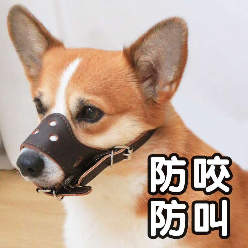 Pet dog mouth cover anti-bite dog cover mouth cover mouth cover mask anti-call and anti-licking Kirky supplies anti-bite