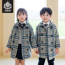 Childrens hair clothes in long mode of large child baby plate thick boys jacket classic Korean edition